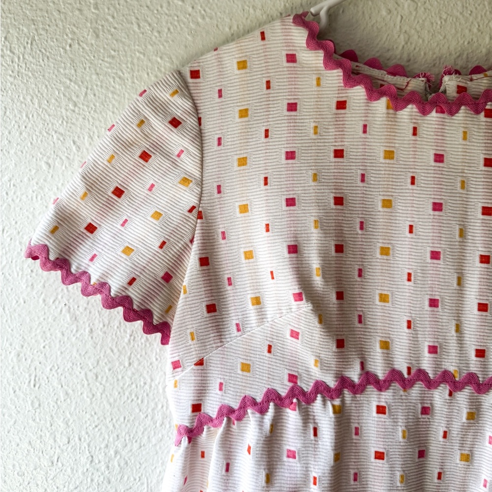 Handmade 1970s Maxi Dress with Ric Rac Trim - Picture 3 of 5